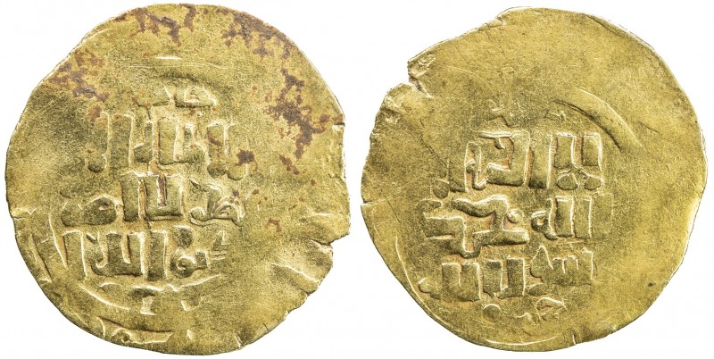 GREAT MONGOLS: Anonymous, ca. 1220s-1240s, AV dinar (3.99g), Khujanda, ND, A-A19...