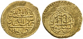ZAND: Karim Khan, 1753-1779, AV ¼ mohur (2.70g), Tabriz, AH1188, A-2792, Shi'ite kalima obverse, struck with worn reverse die, EF, ex Dabestani Collec...