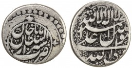 QAJAR: Baba Kahn, 1797, AR ½ riyal (4.31g), Shiraz, AH(1)211, A-2856, clipped down to the weight of the former abbasi, polished, VF, RR, ex Dabestani ...