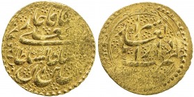 QAJAR: Fath 'Ali Shah, 1797-1834, AV toman (4.57g), Shiraz, DM, A-2865, type W, about 15% flat strike, EF, ex Dabestani Collection. 

Estimate: USD ...