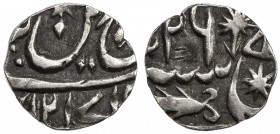 AWADH: AR 1/8 rupee (1.38g), Muhammad Banaras, AH1217, KM-100.2, in name of Shah Alam II, frozen RY 26, bold strike, EF, R. 

Estimate: USD 200 - 25...