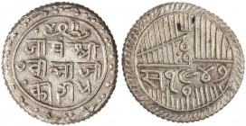 NAWANAGAR: Vibhaji, 1852-1894, AR 5 kori (13.81g), VS1947, KM-22, lustrous, Unc.

Estimate: USD 200 - 300