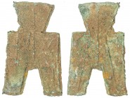 WARRING STATES: State of Liang, 350-250 BC, AE spade money (5.32g), H-3.226, flat-handle square-foot spade money, liang in archaic script, encrusted, ...