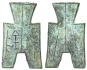 WARRING STATES: State of Liang, 350-250 BC, AE spade money (3.47g), H-3.377, flat-handle square-foot spade money, rang yin in archaic script, encruste...