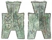 WARRING STATES: State of Han, 350-250 BC, AE spade money (4.18g), H-3.384, flat-handle-square foot spade money, tun liu in archaic script, couple of s...