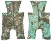 WARRING STATES: State of Yan, 350-250 BC, AE spade money (4.71g), H-3.401, flat-handle square-foot spade money, xiang ping in archaic script, Fine.
...