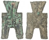WARRING STATES: State of Yan, 350-250 BC, AE spade money (4.56g), H-3.401, flat-handle square-foot spade money, xiang ping in archaic script, Fine.
...