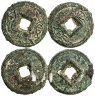 XIN: Wang Mang, 7-23 AD, AE cash (35.45g), H-9.60, large size and heavy bing (biscuit) huo quan connected pair with lovely patina! VF.

Estimate: US...