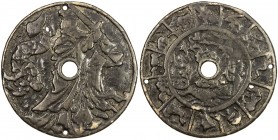 CHINA: AE charm (51.71g), CCH-1959, 66mm, mythical figure with sword // Rat, Ox, Tiger, Rabbit, Dragon, Snake, Horse, Sheep, Monkey, Rooster, Dog and ...