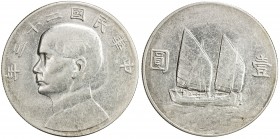 CHINA: Republic, AR dollar, year 23 (1934), Y-345, L&M-110, Sun Yat-sen, Chinese junk under sail, EF, ex Charles Opitz Collection. 

Estimate: USD 1...