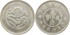 YUNNAN: Republic, AR dollar, ND (1920-22), Y-258.1, L&M-421, 4 circles below pearl, date on label wrong, ANACS graded AU50.

Estimate: USD 300 - 400