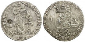 SUMENEP: Sultan Paku Nata Ningrat, 1811-1854, AR gulden (10.44g), Hafner-S1d var (countermark), Madura Star countermark on 1790/87 Netherlands East In...