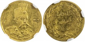 IRAN: Muzaffar al-Din Shah, 1896-1907, AV 5000 dinars, AH1324, KM-994.1, Fr-71, MS62.

Estimate: USD 250 - 350