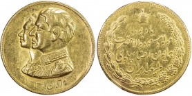 IRAN: Muhammad Reza Shah, 1941-1979, AV medal (40.50g), SH1339, Hosseini page 246, busts of king and queen Farah left, date below, indicating the midd...