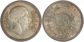 IRAQ: Faisal I, 1921-1933, AR riyal, 1932/AH1350, KM-101, good luster, PCGS graded AU55.

Estimate: USD 200 - 300