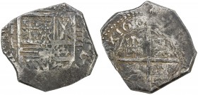 BOLIVIA: Felipe III, 1598-1621, AR 4 reales (13.66g), 1620-P, KM-9, assayer T, clear date, mintmark, and assayer, full cross, attractive deep tone, cr...