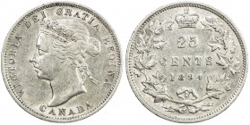 CANADA: Victoria, 1837-1901, AR 25 cents, 1894, KM-5, lustrous, better date, EF.

Estimate: USD 170 - 210