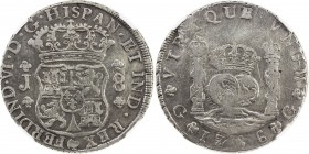 GUATEMALA: Fernando VI, 1746-1759, AR 8 reales, 1756-G, KM-18, assayer J, overstruck on another piece, NGC graded VF35.

Estimate: USD 600 - 800
