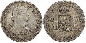 GUATEMALA: Carlos III, 1759-1788, AR real, 1787-NG, KM-33.2a, assayer M (broken M), two-year type, well struck, Choice VF, ex Ponterio and Associates ...