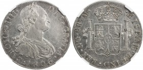 GUATEMALA: Carlos IV, 1788-1808, AR 8 reales, 1806-NG, KM-53, Cr-47, assayer M, no overdate, light peripheral toning, NGC graded AU55.

Estimate: US...