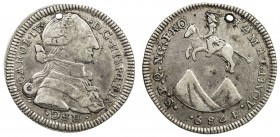 GUATEMALA: Carlos IV, 1788-1808, AR proclamation medal (3.35g), 1789, Medina-171, Herrera-148, Grove-C82a, Fonrobert Coll.-7189, proclamation medal fo...