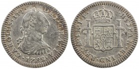 MEXICO: Carlos III, 1759-1788, AR real, 1782-Mo, KM-78.2, Yonaka-M1-82, assayer FF, light peripheral tone, Choice EF.

Estimate: USD 140 - 190