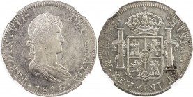 MEXICO: Fernando VII, 1808-1821, AR 8 reales, 1816-Mo, KM-111, assayer JJ, attractive luster with champagne-colored toning, NGC graded AU58.

Estima...