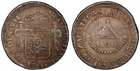 MEXICO: Fernando VII, 1808-1821, AR 8 reales, Zacatecas, 1811, KM-190, Cal-676, Calb-1760, War of Independence Royalist issue, 19 pearls variety, tool...