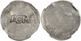 MEXICO: Fernando VII, 1808-1821, AR 2 reales, ND, cf. KM-193.2 (KM-186 host), L.C.M. (La Comandancia Militar) countermark on 1811 Zacatecas 2 reales (...