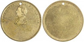 UNITED STATES: M&S-1C, Unc, 30mm, gilt brass, Civil War 'dog tag' bearing the image of Union Major General GEO. B. MCCLELLAN with a notation of the "W...