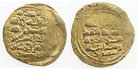 GHAZNAVID: Mas'ud III, 1099-1115, AV dinar (6.36g) (Ghazna), AH(492), A-1647, with titles sanâ al-milla malik al-islam zahir al-imam and majd al-ayyâm...