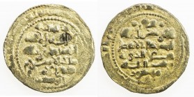 GHAZNAVID: Mas'ud III, 1099-1115, AV dinar (4.24g) (Ghazna), AH(492), A-1647, with titles sanâ al-milla malik al-islam zahir al-imam, nice strike, EF....