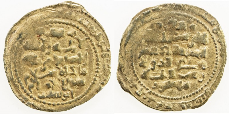 GHAZNAVID: Mas'ud III, 1099-1115, AV dinar (3.31g), Ghazna, DM, A-1647, first se...