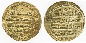 GHAZNAVID: Mas'ud III, 1099-1115, AV dinar (3.83g) (Ghazna), DM, A-1647, second series, with the title ghiyath al-muslimin, unusually heavy for the se...