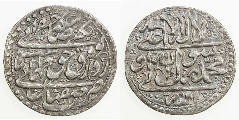 SAFAVID: Tahmasp II, 1722-1732, AR abbasi (5.37g), Isfahan, AH1142, A-2689.2, EF...