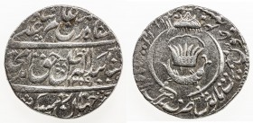AWADH: Amjad Ali Shah, 1842-1847, AR rupee (11.14g), Lucknow, AH1259, RY 2, KM-336, choice VF.

Estimate: USD 70 - 100