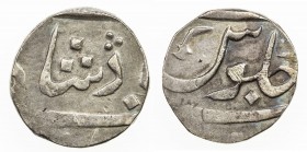 BARODA: Govind Rao, 2nd reign, 1793-1800, AR ½ rupee (5.67g), Sankheda, ND, KM-—, mint confirmed by sword within the "S" of jalus, bold VF, RR. 

Es...