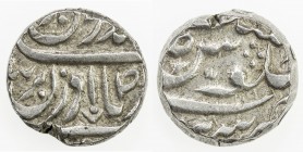JIND: Fateh Singh, 1819-1822, AR rupee (10.94g), "Sahrind", ND, KM-—, SS-274, Temple—, with five-point star beneath S of jalus, choice VF to EF, RR. F...