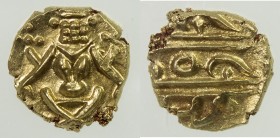 MYSORE: Kanthirava Narasa & Raja Wodeyar, 1638-1659, AV fanam, ND, KM-A1, Fr-1338, Seated figure of Vishnu // Devanagari script Sri Kamth Rrava, PCGS ...