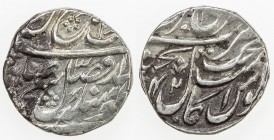SIKH EMPIRE: AR nanakshahi rupee (11.16g), Amritsar, VS1842 year 31x, KM-A20.3, Herrli-01.05, Singh-01.08.01, rule by Bhangi Misl, minor discoloration...