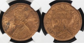 BRITISH INDIA: Victoria, Empress, 1876-1901, AE ¼ anna, 1880(c), KM-486, NGC graded MS63 RB.

Estimate: USD 40 - 60