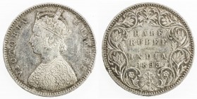BRITISH INDIA: Victoria, Empress, 1876-1901, AR ½ rupee, 1893-B, KM-491, rim nick, EF.

Estimate: USD 75 - 100