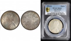 BRITISH INDIA: Victoria, Empress, 1876-1901, AR rupee, 1890-B, KM-492, S&W-6.114, PCGS graded MS62.

Estimate: USD 75 - 100