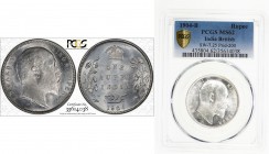 BRITISH INDIA: Edward VII, 1901-1910, AR rupee, 1904-B, KM-508, Prid-200, S&W 7.25, blast white luster, PCGS graded MS62.

Estimate: USD 45 - 55