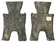 WARRING STATES: State of Zhao, 350-250 BC, AE spade money (5.21g), H-3.183, flat-handle square-foot spade money, an yang in archaic script, Fine.

E...