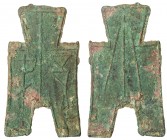 WARRING STATES: State of Liang, 350-250 BC, AE spade money (5.61g), H-3.227, flat-handle square-foot spade type, liang in ancient script, Fine, ex Dr....