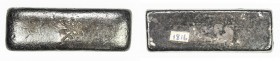 CHINA: AR 1½ tael (liang) (53.94g), rectangular silver ingot bar with engraved character yin (silver) and stamp on edge with unclear characters, VF, e...