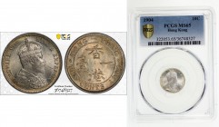 HONG KONG: Edward VII, 1901-1910, AR 10 cents, 1904, KM-13, PCGS graded MS65.

Estimate: USD 80 - 100