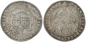 SALZBURG: Wolf Dietrich von Raitenau, 1587-1612, AR thaler, ND, Dav-8184, Zöttl-975, variety with AR and EPS separated in legend, cleaned, but retonin...