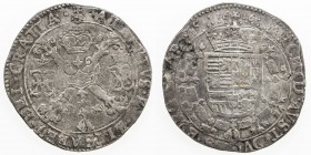 BRABANT: Albrecht & Isabella, 1598-1621, AR patagon (27.84g), 1616, KM-35.3, Van Houdt-619BS, Brussels Mint issue, crude elongated flan shape, some ha...